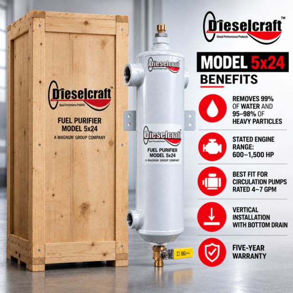 Dieselcraft 5x24 Fuel Purifier – Mid-Length