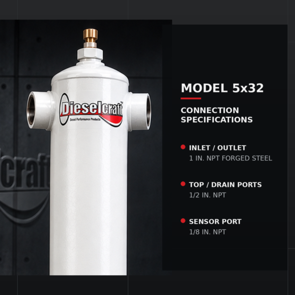 Dieselcraft 5x32 Fuel Purifier – Maximum Residence-Time