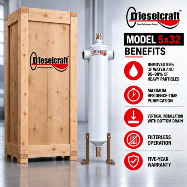 Dieselcraft 5x32 Fuel Purifier – Maximum Residence-Time