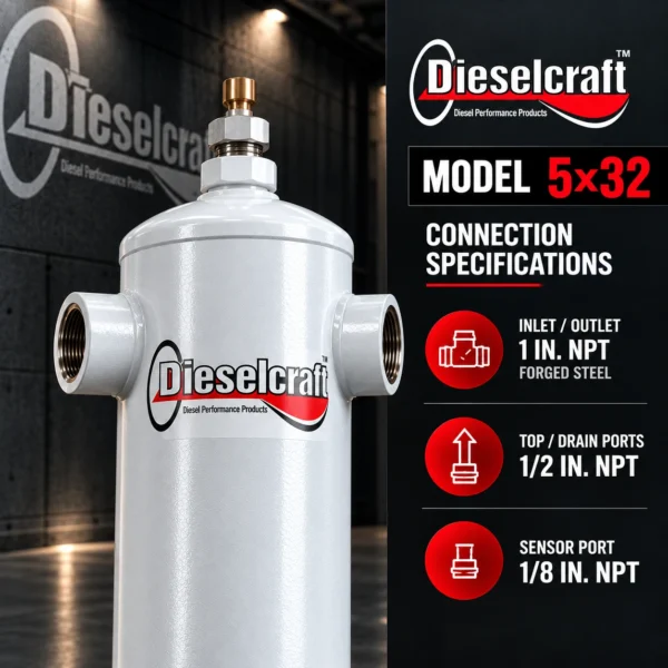 Dieselcraft 5x32 Fuel Purifier – Maximum Residence-Time