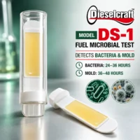 Dieselcraft DS-1 microbial test slide and protective tube for diesel fuel.