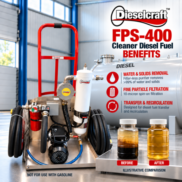 Dieselcraft FPS-400 diesel fuel polishing system - benefits